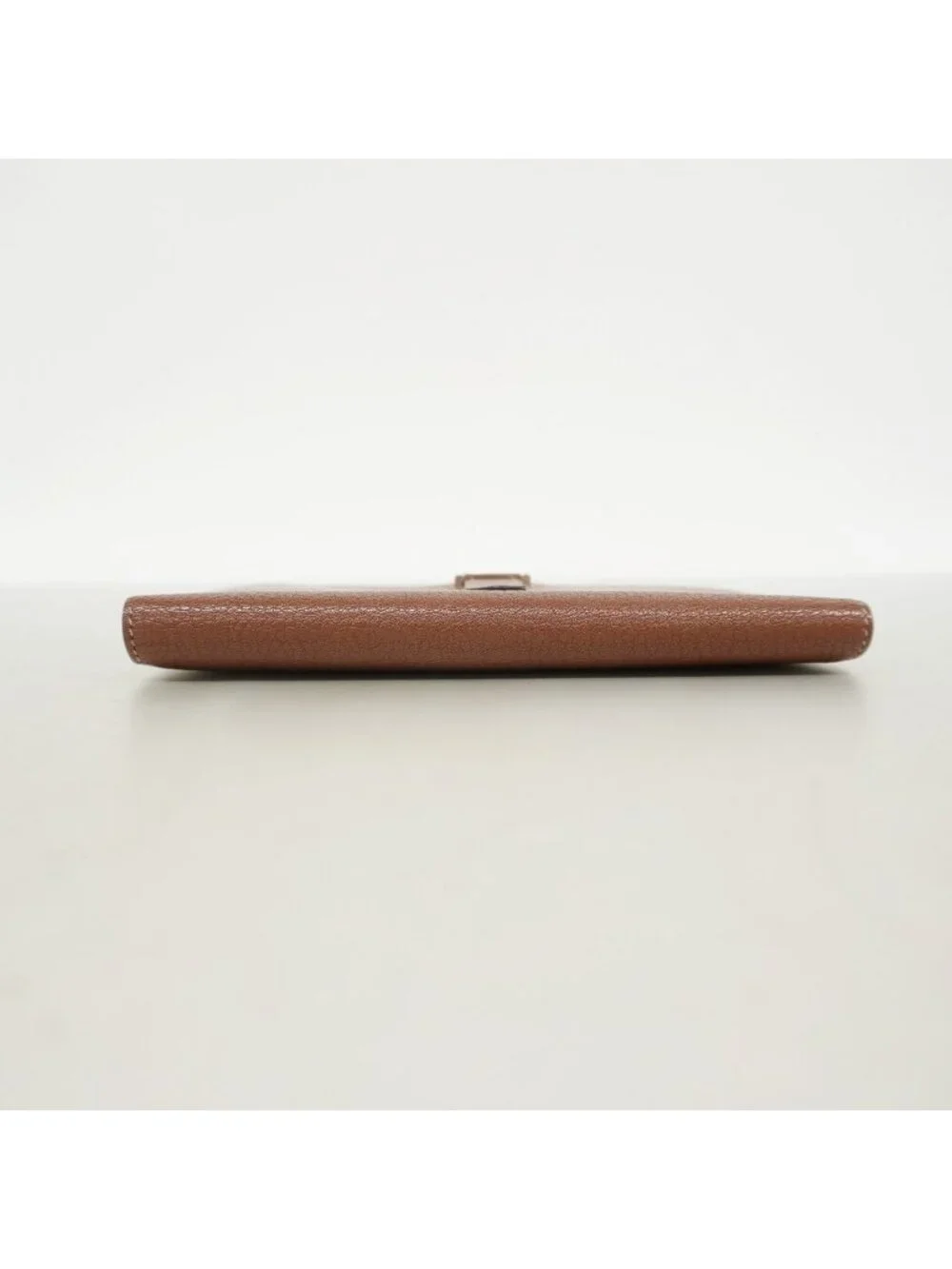 Hermes Wallet Bearn Chevre Mysore Brown Silver